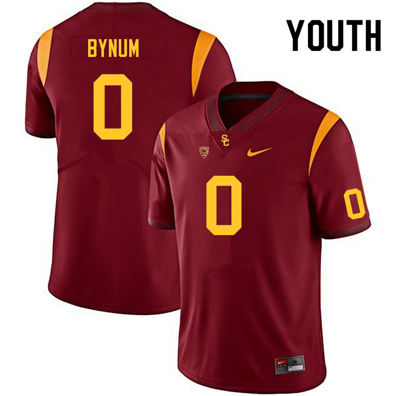 Youth #0 Terrell Bynum USC Trojans College Football Jerseys Sale-Cardinal
